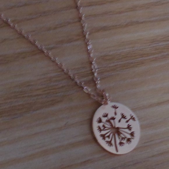 Dandelion Stainless Steel Necklace Gold Silver RG - Picture 2 of 8